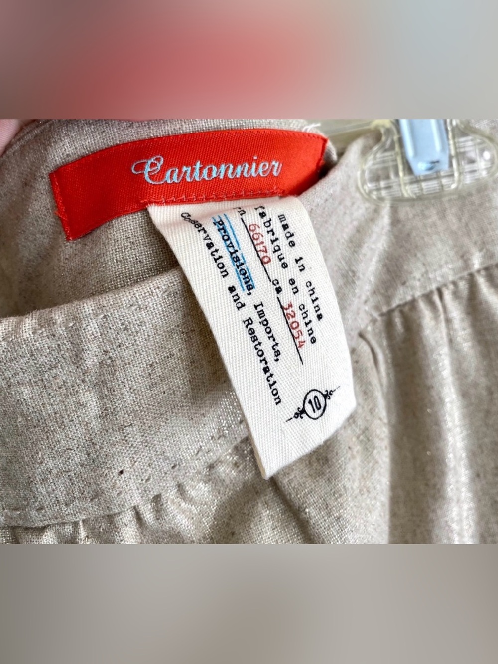 Cartonnier Textured Linen Blend Skirt | Neutral Chic Pocket Anthropologie - Picture 9 of 10
